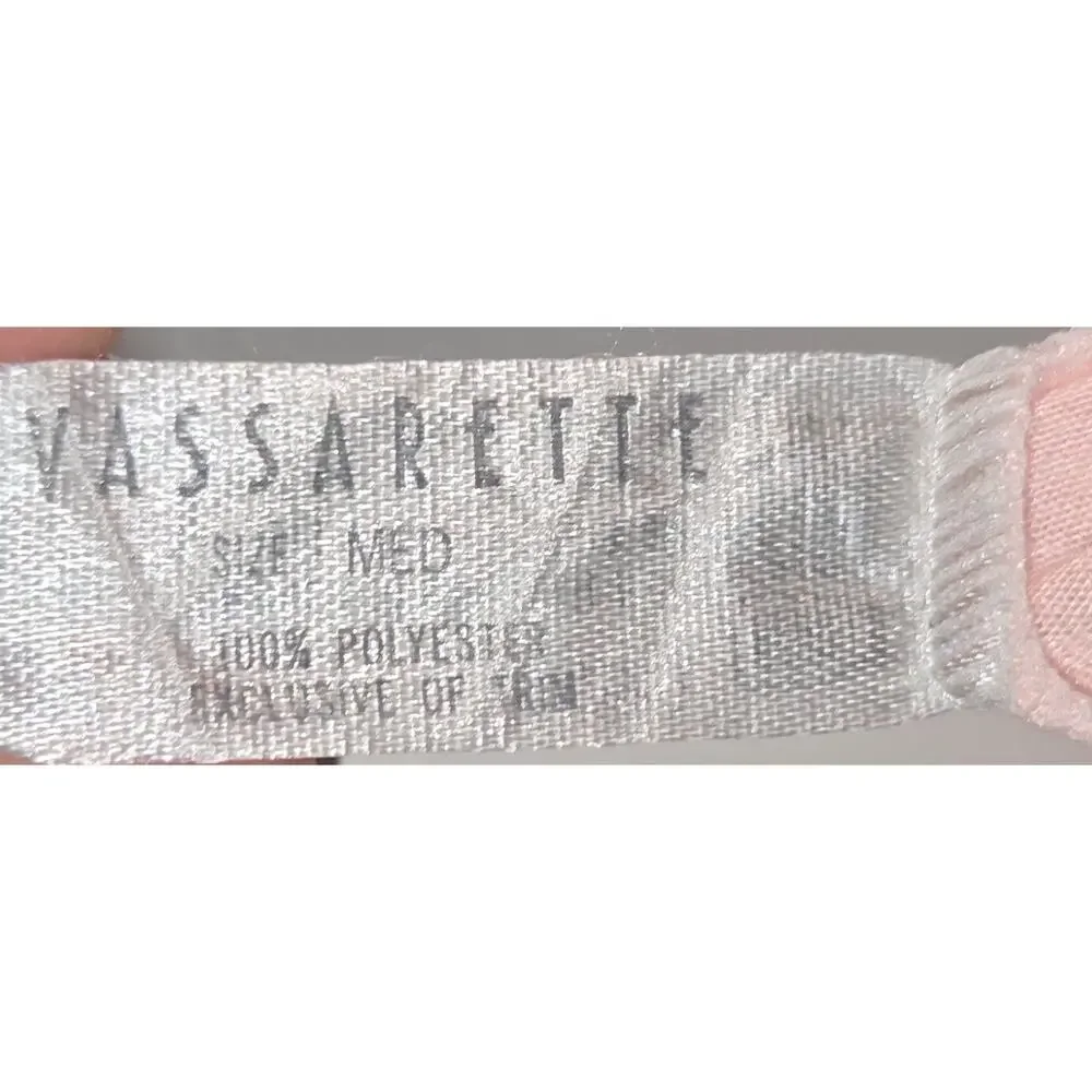 Vintage Vassarette Lacy Light Pink Nightgown Size Medium V Neck 35" L x 24" Wide - Picture 3 of 12